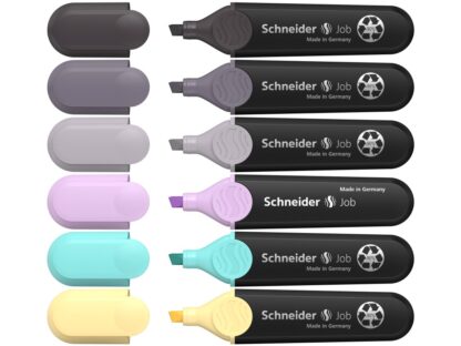 Textmarker Schneider Job 6 cul/set inclusiv gri 2