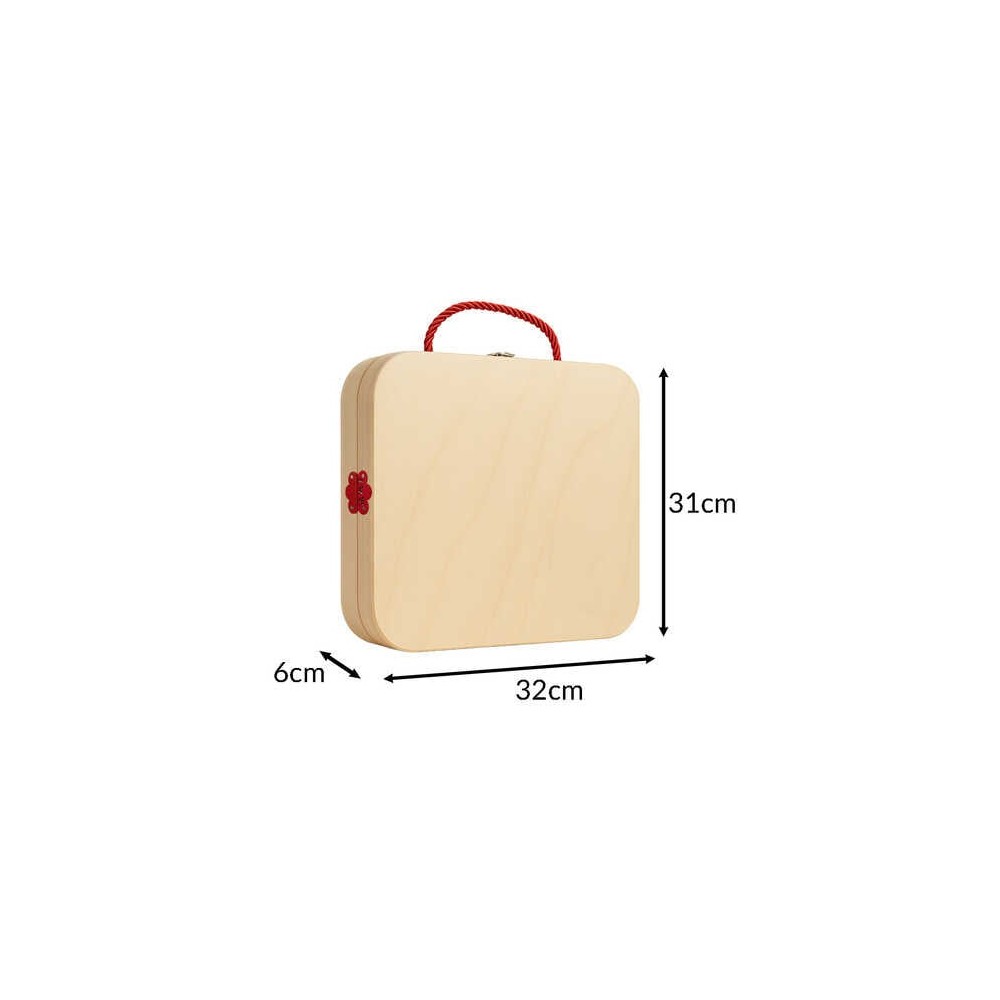 Trusă de scule pentru copii, construcție animale, kit unelte, lemn, multicolor, cutie 31 x 32 x 6 cm 9