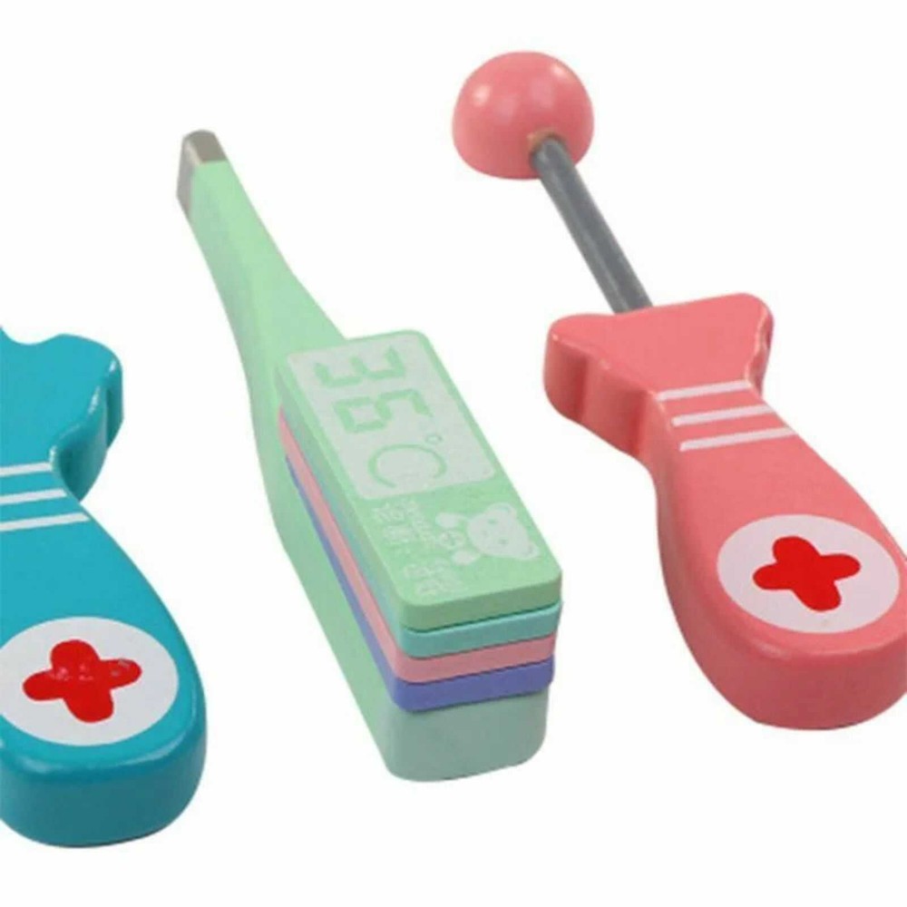 Trusă medicală, set de joacă, doctor, dentist, jucărie din lemn, de rol 8