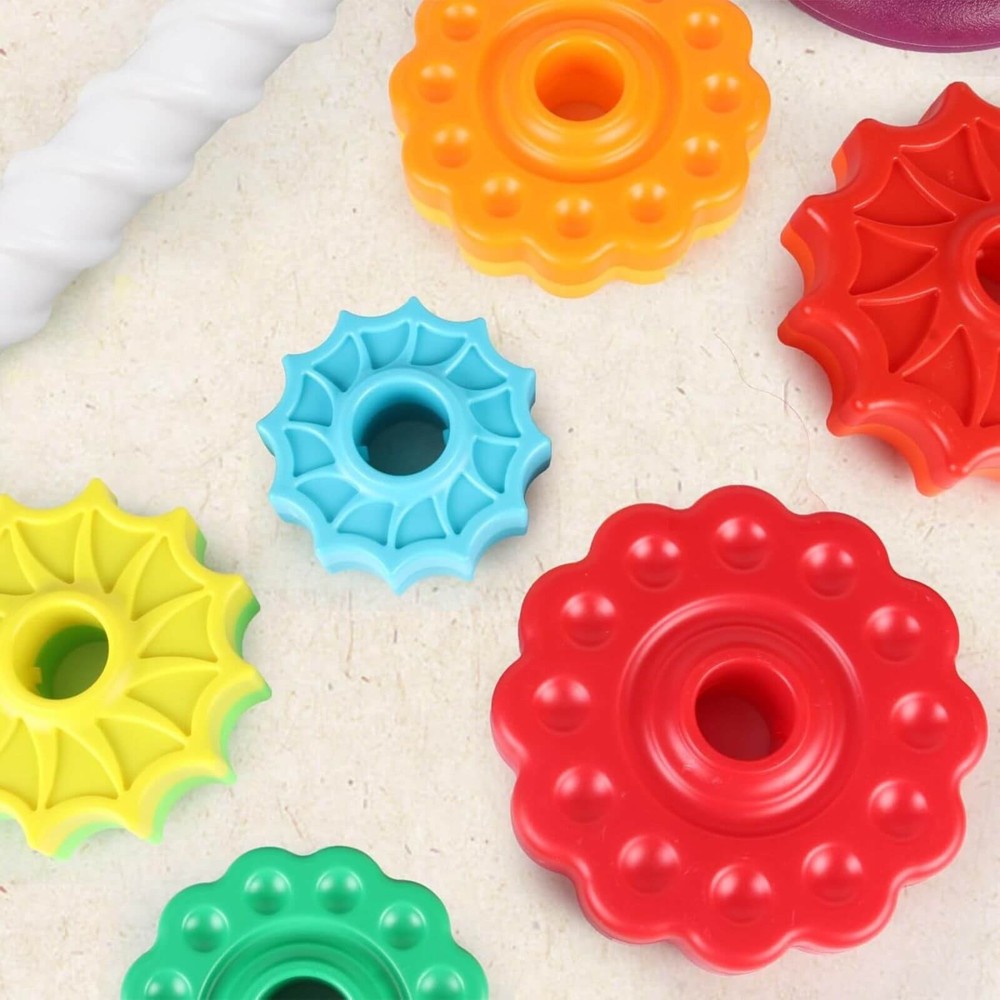 Turn piramidă, Rainbow Spiral, Joc de stivuire și dexteritate, 12 luni+, cu spirală 6