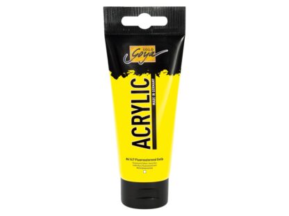 Vopsea acrilică Fluorescent Solo Goya, 100 ml fluorescent yellow