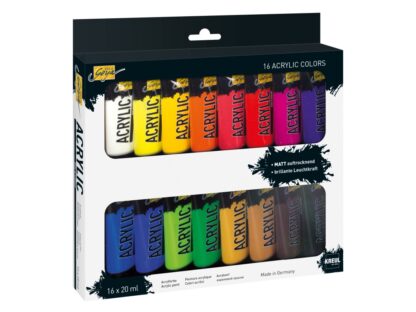 Vopsea acrilică Solo Goya, set 16 buc x 20 ml