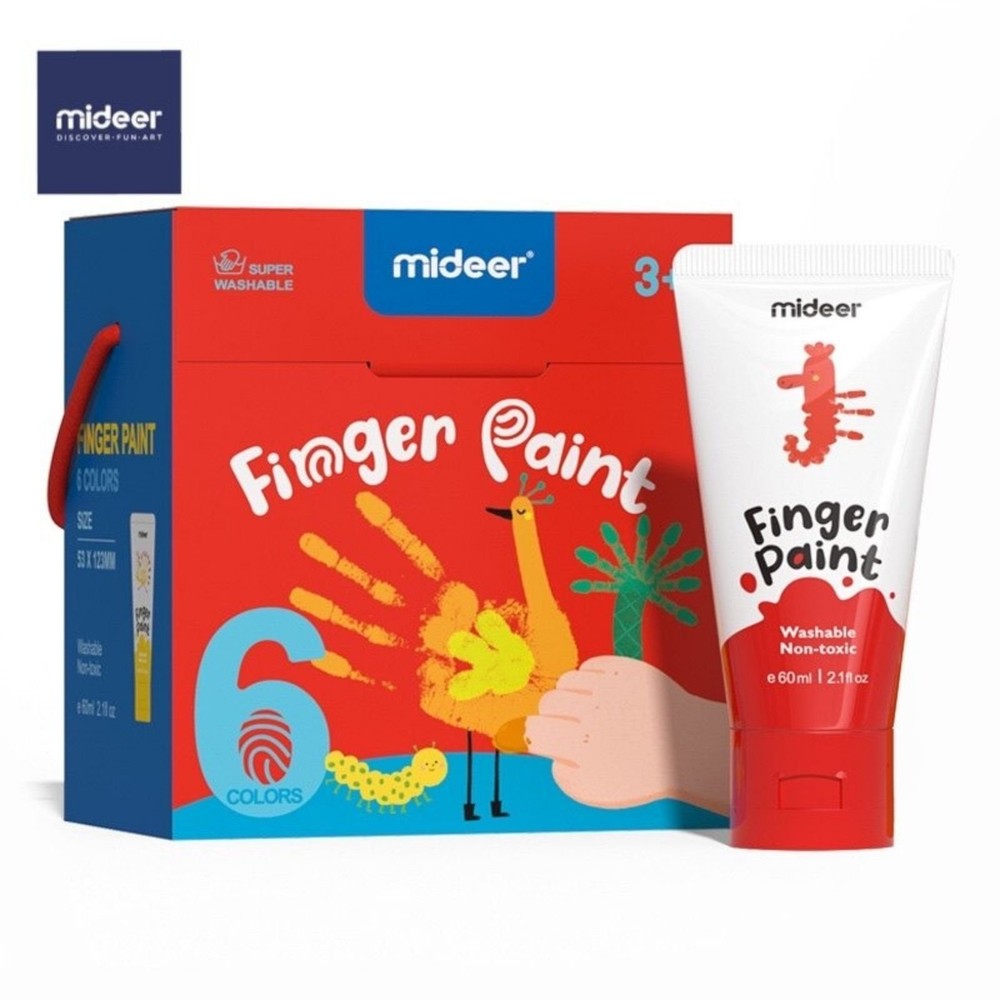 Vopsea pentru pictură cu degetele, Finger Paint, 6 culori 4