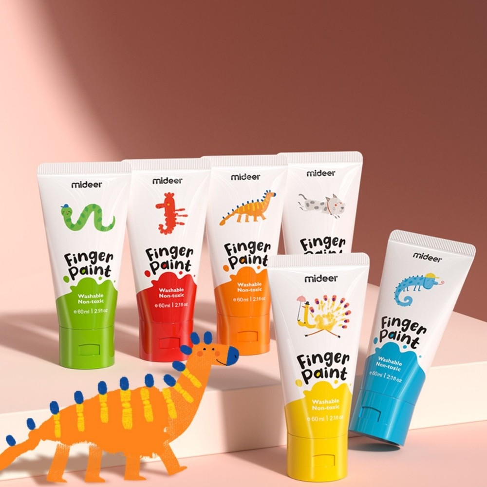 Vopsea pentru pictură cu degetele, Finger Paint, 6 culori 5