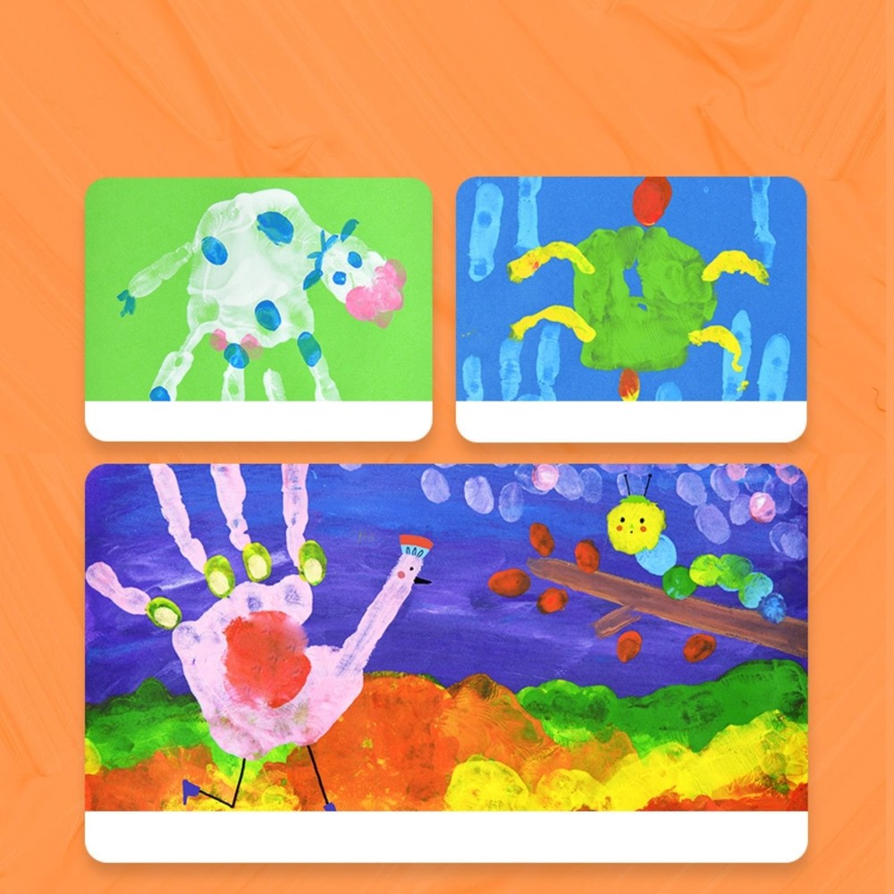 Vopsea pentru pictură cu degetele, Finger Paint, 6 culori 6