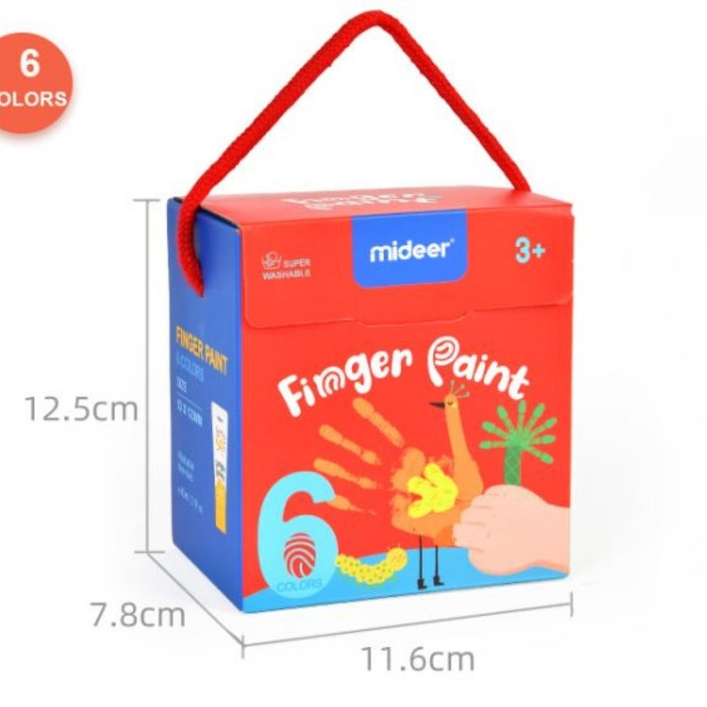 Vopsea pentru pictură cu degetele, Finger Paint, 6 culori 9