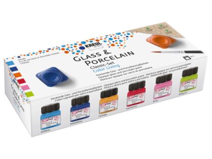 Vopsea pentru sticlă și porțelan Classic Color Living Kreul, set 6 x 20 ml