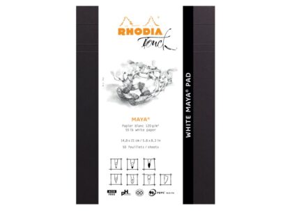White Maya Pad A5 Rhodia Touch Layout ambalaj