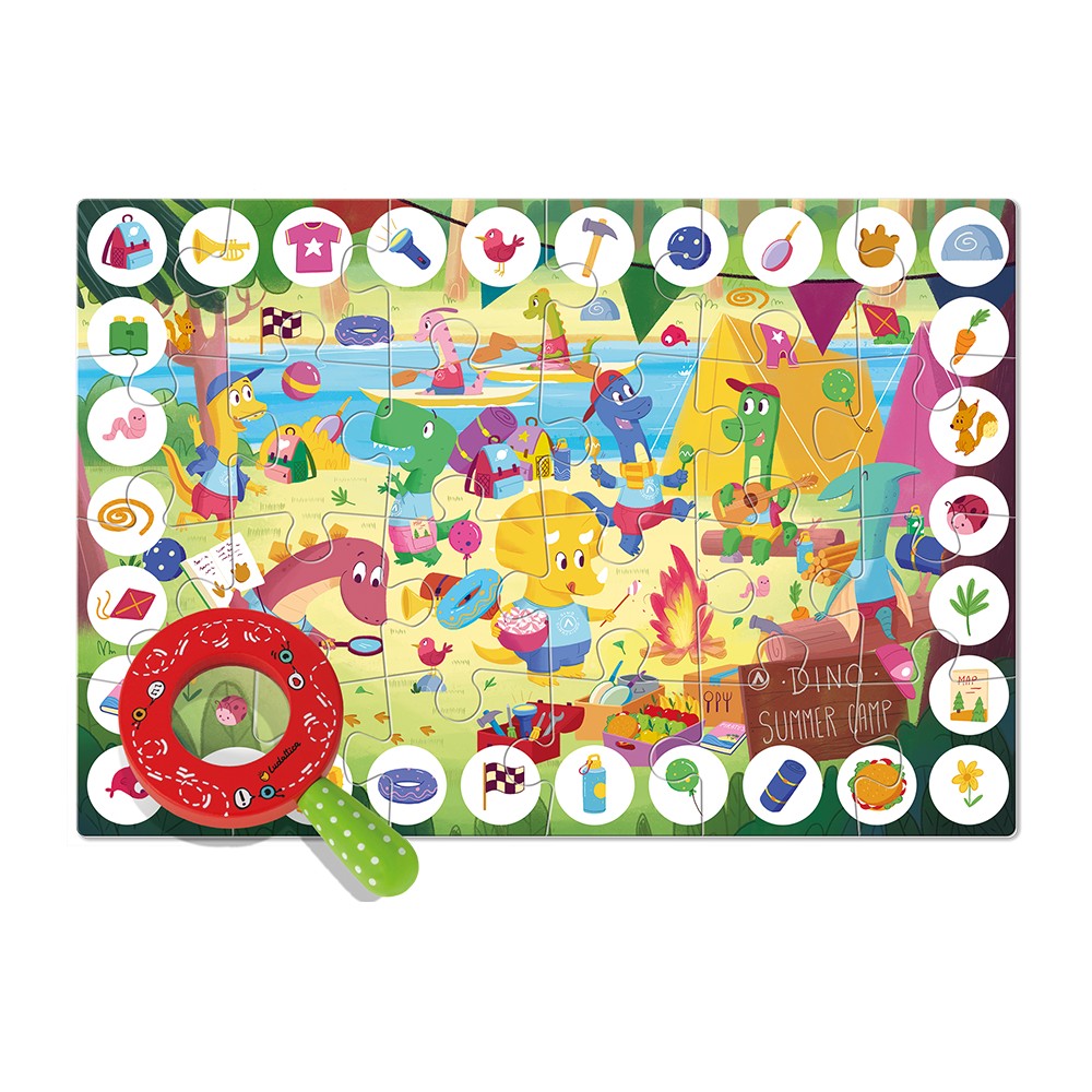 Zoom Puzzle Dinozauri, Ludattica, 3 ani+ 3